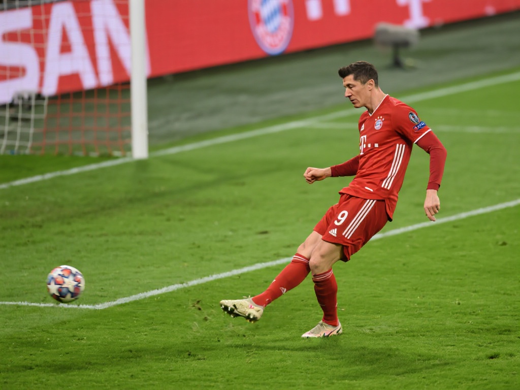 本场比赛莱万1次射门却未中目标，这一小样